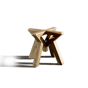 Houten Spinpoot voor rond