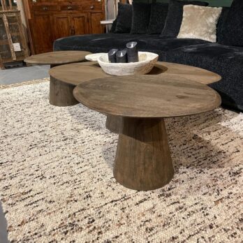 Salontafel set donker hout