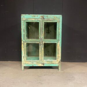 Glaskast blauw India