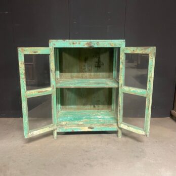 Glaskast blauw India