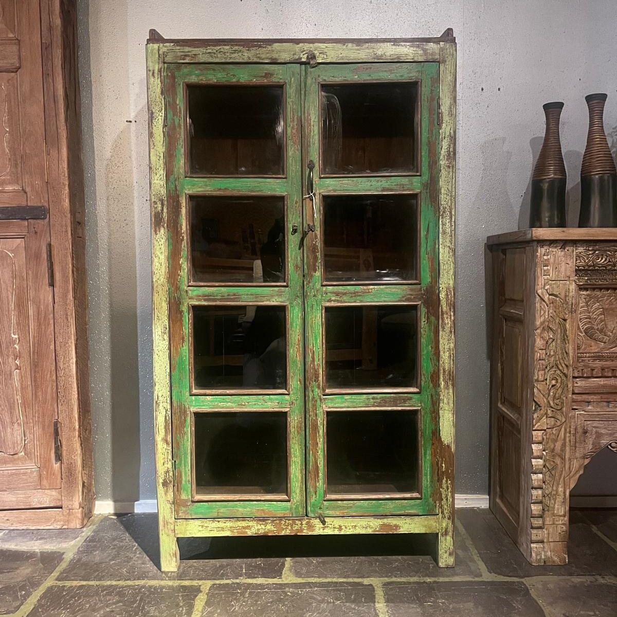 Groene glaskast